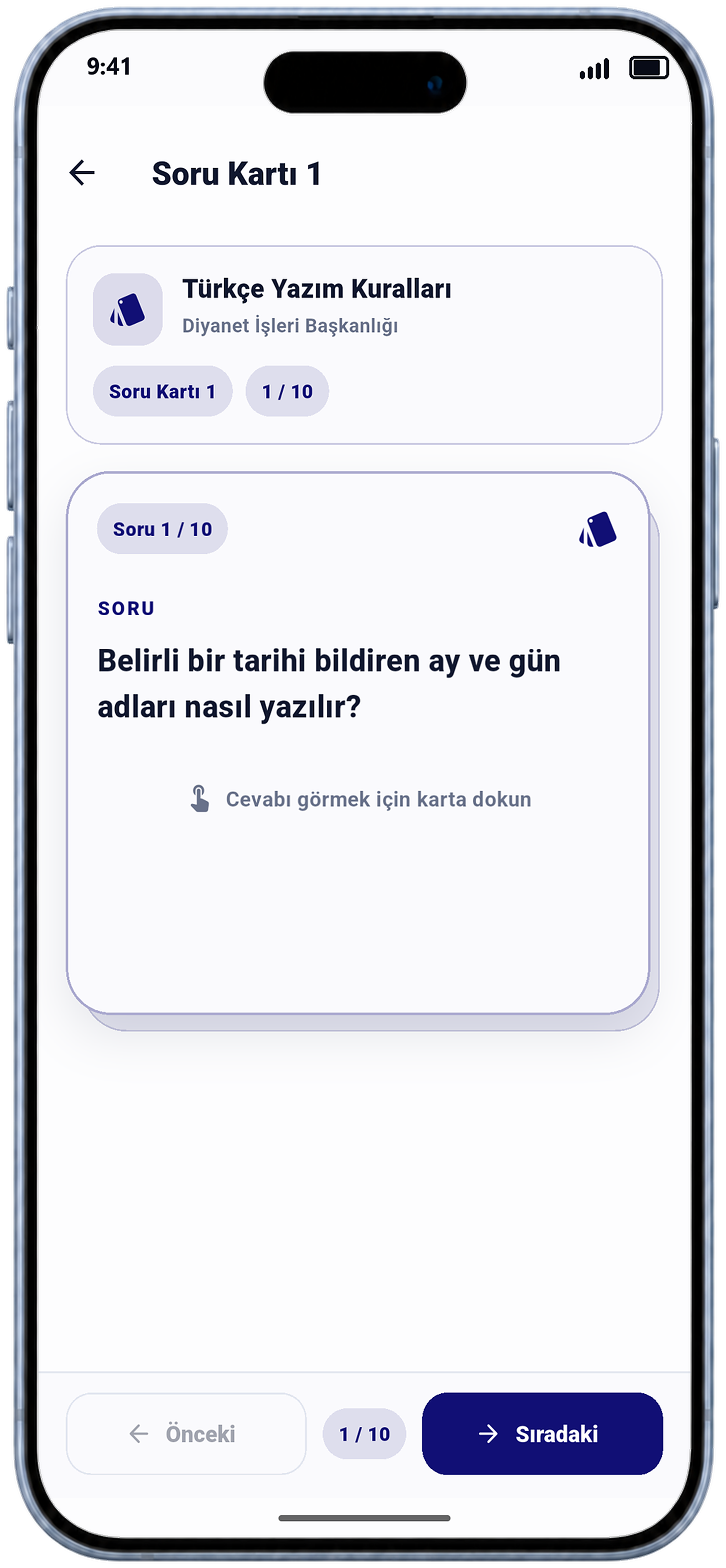 iPhone 17 içinde GYS Asistan Soru Kartı ekranı